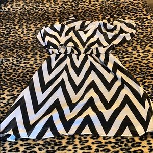 Black and silver spaghetti strap mini dress